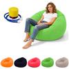Jinfanshurich Pouf gonfiabile, divano gonfiabile con pompa a piedi, poltrona gonfiabile per interni ed esterni, per soggiorno, camera da letto e campeggio (verde)