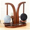 GBKDQQ Dual spindles - Svolgitore magnetico, doppio supporto per palline, in legno con accessori per maglieria, organizer per amanti del cucito (colore retrò)