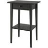 IKEA HEMNES - Comodino nero/marrone, 46 x 35 cm