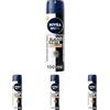NIVEA MEN Black & White Invisible Ultimate Impact Spray 150 ml, Deodorante uomo 72h, Deodorante spray antitraspirante contro odori, sudore, residui, irritazioni e macchie su tessuti chiari e scuri
