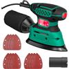 HYCHIKA BETTER TOOLS FOR BETTER LIFE Detail Sander Tool 13.000 OPM con fissaggio all'aspirapolvere, levigatrice elettrica a palme con 12 carte abrasive, sistema di raccolta polvere rinforzato, 1,2 A, design compatto per levigatura degli