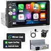 Hikity Autoradio 1 Din 7 CarPlay Android Auto Bluetooth