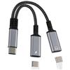 HOYULLI Adattatore Doppio USB C Jack (2in1) Tipo C Caricatore Cavo Convertitore per Cuffie per iPhone 15 16 Pro MAX per Apple Audio Auricolari Compatibile per Samsung S25 Connettore per iPad Cavi per Cuffie