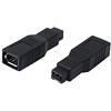 Cerrxian, IEEE1394 - Adattatore tipo FireWire da 400 a 800 6 pin femmina a 9 pin maschio FW 800 (2 pezzi)