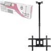 KOMBO OMEGA - Staffa TV da Soffitto per Schermi 37''-70'', Compatibile VESA Multiformat, Inclinaz. +8°/-15°, Rotaz. +10°/-10°, Altezza 791-1206 mm, Portata 60 kg, Livella, Viti e Tasselli Inclusi