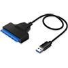 Ainiv Cavo Dati da SATA to USB Adattatore da USB 3.0 a Disco Rigido, Compatibile con dischi esterni e interni SSD/HDD da 2,5, Supporto per Sistemi Operativi Windows, Mac e Linux