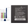 Vvsialeek WIKO 4050 - Batteria per cellulare compatibile con Wiko Sunset 2 Sunny, Goa 4050 con kit di attrezzi