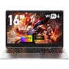 NAIKLULU Gaming PC Portatile R7 5825U Processore (2,0 a 4,5 Ghz), 16 Pollici 32GB RAM 1TB SSD Laptop Computer Portatile Gamer, 51.97Wh/Tastiera Retroilluminata/Tipo-C