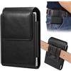 Miimall Custodia a fondina per Samsung Galaxy Z Fold 8, chiusura magnetica, clip da cintura, in pelle, con passante per cintura, per Samsung Galaxy Z Fold 8 largo, nero