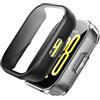 Fitudoos [2 Pezzi Cover per Xiaomi Redmi Watch 5 Active,custodia rigida in PC con pellicola protettiva in vetro temperato,Anti-Caduta Alta Sensibilità -1 Trasparente+ 1 Nero