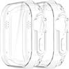 Simpeak Cover Compatibile per iWatch Ultra3/2/Ultra 49mm, Custodia Compatibile con Apple Watch Ultra3/2/Ultra 49mm Protettivo TPU Caso Tutti i Modelli, Transparent+Transparent