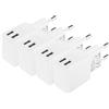 Security-01 Confezione da 4 caricabatterie USB, 5 V, 2,4 A, 12 W, potenza totale con 2 porte laterali USB-A, adattatore di alimentazione per telecamere IP, tablet, lettori MP3, e-reader, smartphone