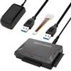 baolongking Adattatore USB IDE o SATA, adattatore per disco rigido USB 3.0 universale per 2,5" e 3,5" SATA HDD/SSD e HDD IDE, adattatore di alimentazione 12V 2 A e cavo USB 3.0
