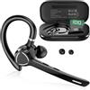 VOTAZIB Cuffie Bluetooth Singolo Vivavoce, Auricolare V5.4 con Doppio CVC8.0/ENC Noise Canceling Mic Mute, 90 Ore Mano Libera Auricolare Bluetooth Nero