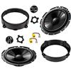 Sound Way Sound-way Kit Altoparlanti Pioneer 165mm 2 Vie con Supporti Adattatori compatibile con Alfa Romeo 147 159 Spider Brera Fiat Idea Lancia Musa Y - Max Resa senza Amplificatore - DIN 165 mm
