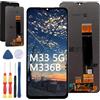 Yuxyiony Nuovo Schermo di Ricambio Per Samsung Galaxy M33 5G M336BU SM-M336B Display LCD Display Riparazione Schermo e Sostituzione Strumento Accessori.