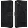 Bravoday Cover per Xiaomi Mi 11 Lite 4G / 5G, Flip Custodia in Pelle PU Portafoglio Custodia per Xiaomi Mi 11 Lite 4G / 5G, con Slot per Schede, Nero