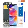 Yodoit Display per iPhone 14 PRO Kit LCD da 6,1 Pollici FHD Touch Digitizer con Kit di Riparazione, Pellicola Protettiva, Compatibile con Il Modello A2650, A2889, A2892, A2891, A2890