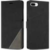SONWO Cover per iPhone 8 Plus/iPhone 7 Plus/iPhone 6 Plus, Flip Caso in PU Pelle Case Cover Custodia con Slot per Schede e Supporto Stand per iPhone 8 Plus / 7 Plus / 6 Plus, Nero