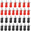KUOQIY 30 prese a banana da 4 mm, connettori terminali amplificatori per altoparlanti audio, connettore a banana da 4 mm (rosso, nero)