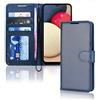 TECHGEAR Galaxy A02s Cover - Custodia Portafoglio in Pelle Sintetica con TPU Antiurto, Funzione di Supporto con Slot per Schede e Cinturino da Polso per Samsung Galaxy A02s - Blu