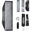 Godox Softbox UL-30x120 Strip Softbox 30x120 30x120 con supporto Bowens | Ombrello a sgancio rapido con griglia e deflettore, ideale per illuminazione cerchioni, fotografia di prodotti e