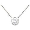 Gioielleria Bucci COLLANA PUNTO LUCE IN ARGENTO RODIATO ORO BIANCO 18 KT CON ZIRCONI