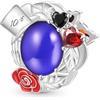 GNOCE Alice Avventura nel Paese Delle Meraviglie Ciondolo Fascino Dangle, S925 Argento Sterling Charms Dangle per le Donne Ragazze Moglie Figlia, San Valentino, Festa Della Mamma Gioielli Rega