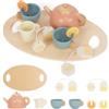 WoodenFun Set di tazze in legno blu per feste a partire dai 3 anni di età (colore legno)