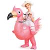Original Cup AirSuit® Travestimento gonfiabile da fenicottero rosa per bambini | Misura da 90 a 120 cm | Realizzato in poliestere altamente resistente | Sistema di gonfiaggio | Animale gigante | OriginalCup