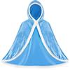XEPST Mantello Principessa Bambina, Costume Principessa con Cappuccio, Mantello Blu Della Principessa Accessorio Scialle Cape Ragazze da Costume Halloween Carnevale Cosplay