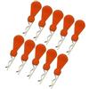 GPM Body Clips + Silicone Mount for 1/16 To 1/18 RC Cars - 10Pc Set Orange