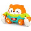 MMOBIEL Orsacchiotto interattivo per bambini, attivato al tocco e lingua, con musica e LED, giocattolo per gattonare, regalo sensoriale per bambini
