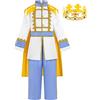 ReliBeauty Costume Principe Azzurro Bambino con Corona