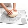 FIUTEKO Tappetino da Forno in Silicone antiaderente,60x80cm Tappetino Antiscivolo Antiaderente con Misure Foglio da Pasticceria Riutilizzabile con Raschietto Accessorio da per Pizza Pasta Fondente Biscotti