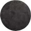 Brandsseller Tappeto da bagno Ø 60 cm Tappetino da bagno Zerbino da bagno Tappeto da doccia rotondo in ciniglia antiscivolo assorbente lavabile in lavatrice - Nero
