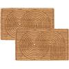 Astra Zerbino in cocco moderno, set da 2 pezzi, 45 x 75 cm (rettangolare)