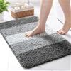 Exclusivo Mezcla Tappeto da Bagno, 50 x 80 cm, Assorbente e Antiscivolo | Asciugatura rapida, Lavabile in lavatrice, Morbido, Confortevole, Doccia, Cucina, Soggiorno, Decorazione, Grigio Sfumato