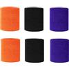 KICHOUSE 6 Pezzi Fascia Polso Sportiva Traspirante in Lattice Elastico e Cotone per Fitness e Calcio, Leggera e Assorbente per Protezione e Recupero Rapido Colore Casuale