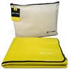Secoroco Tappetino Yoga da Viaggio in Gomma Naturale Pieghevole - Giallo - Antiscivolo, 1 mm, con Borsa per il Trasporto