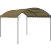 Generic Gazebo grigio talpa, 4 x 3 x 2,6 m | Acciaio resistente, copertura in poliestere 180 g/m², per barbecue, picnic e campeggio