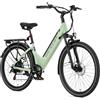 Bekup V1 - Bicicletta elettrica da 26 pollici per adulti, 36 V, 14,5 Ah, con motore posteriore da 250 W, portata fino a 75 km, cambio Shimano a 7 marce, display LCD, freni a disco, 25 km/h