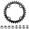 GZRXIOUS Corona per Bici 104 BCD 38 Denti monocorona Stretta e Larga con 4 bulloni | corona narrow-wide rotonda corone singolo in lega di alluminio single chain ring per Bici da Strada Mountain Bike Ebike nero