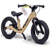 PUKY Next 12 Sabbia/Nero | Bici Senza Pedali per Bambini 2-6 Anni | Ruota Regolabile in Altezza | Freno a V e Maniglie di Sicurezza | Tecnologia FlipChip fino a 14 Pollici