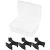 GRIRIW 3 Pezzi Clip Portatile per Nero in PVC per Arbitri e Allenatori | Impugnatura, Riutilizzabile con Sgancio Rapido e Presa Antiscivolo, per Palestra e Scuola