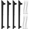 SHINEOFI Protezione Bici 4 Set Catena per Telaio in Plastica Nera | Adesivi per Mountain Bike e Strada, Semplice e Stabile, per Catena e Telaio
