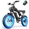 Pudari Bicicletta elettrica per adulti C20, batteria rimovibile 48V20Ah, motocicletta off-road con pneumatici larghi, mountain bike a 7 velocità di lunga durata, bicicletta pendolare, snowbike, beach car.