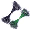 HOMSFOU Lenza da Pesca in Acciaio 15cm, Anti Morso, Super Resistente | Esche e Filo Principale, Uso in Acqua Dolci e Pesca All'aperto, Colore Verde Nero