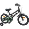 SYDE Bicicletta per bambini da 14 pollici, nera, per bambini da 3 a 5 anni