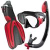 Oceanic Pro-01 - Set da snorkeling per adulti, SM/MD, rosso
